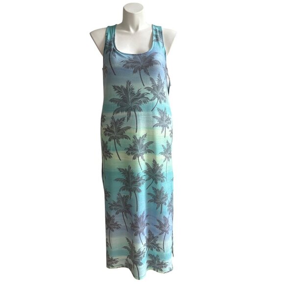 PJ Salvage NWT $78 Loungewear Dress, Blue Palm Trees Women's Size 1X - Picture 1 of 10
